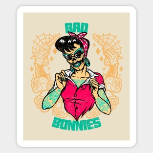 Cool Vintage "Bad Bonnies" Rockabilly Sticker